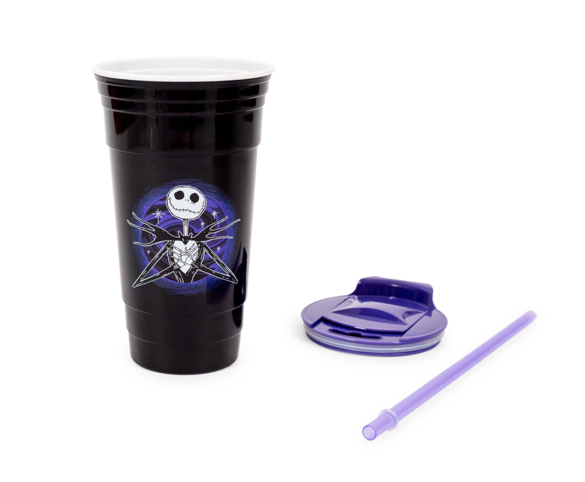 Disney - The Nightmare Before Christmas Tumbler with Lid and Straw | 32 Ounces - Black
