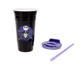 Disney - The Nightmare Before Christmas Tumbler with Lid and Straw | 32 Ounces - Black