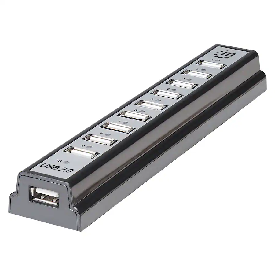 Usb Desktop Computer Manhattan 161572 10 port Usb 2.0 Desktop Hub - Best Buy