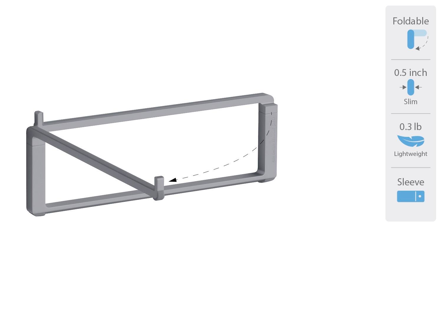 Foldable 0.5 inch Slim 0.3 lb Lightweight Sleeve