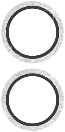 DuraGlass - Glass Camera Protector - iPhone 16/16 Plus - Silver Glitter