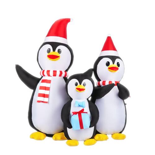 Front. Winado - Christmas Penguin Family Inflatable 6 FT Decorations for Outdoor Party Holiday - Multicolor.