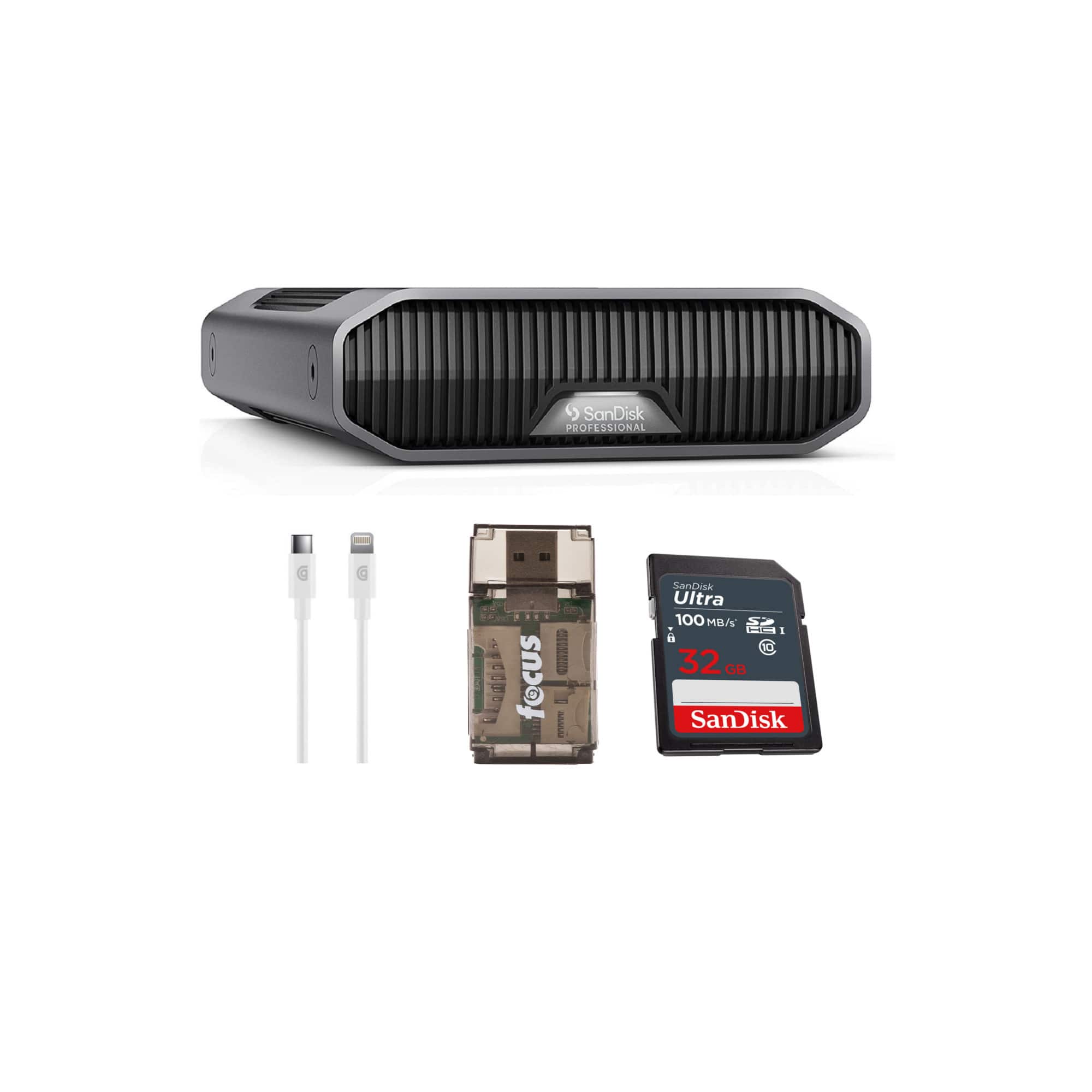 SanDisk Professional - 6TB G-DRIVE Desktop Hard Drive w/Memory Card, Reader & Lightning Cable