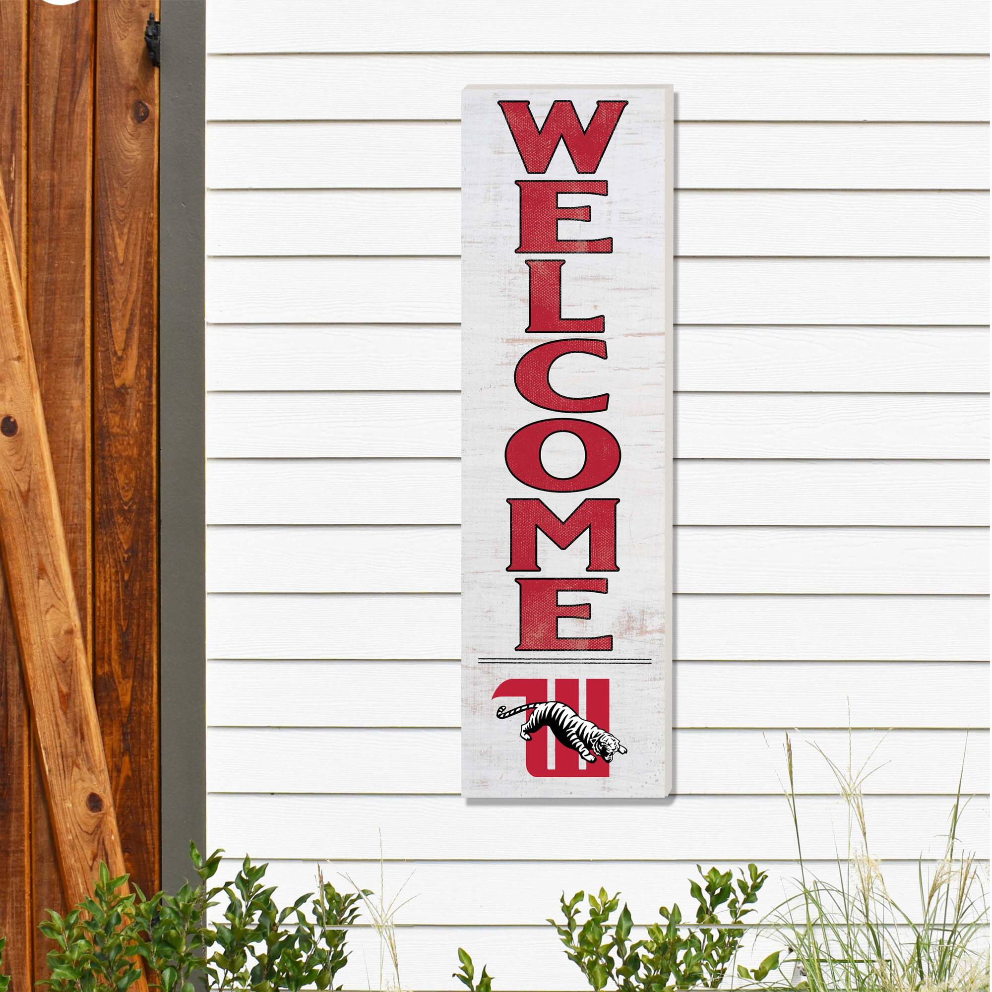 Alt View 1. Jardine - Wittenberg University Tigers 10'' x 35'' Indoor/Outdoor Welcome Sign - White.