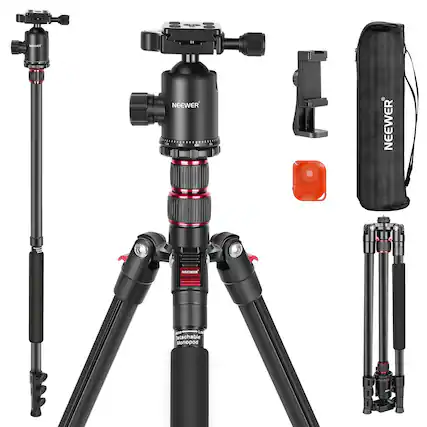 NEEWER 2-in-1 Retractable Monopod