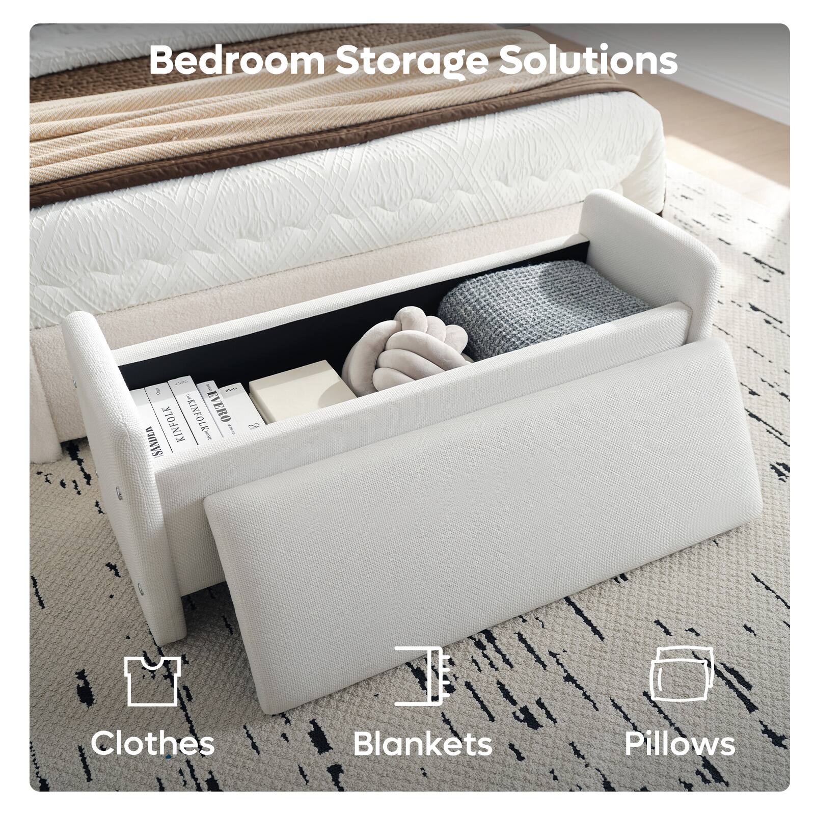 Bedroom Storage Solutions: Clothes, Blankets, Pillows