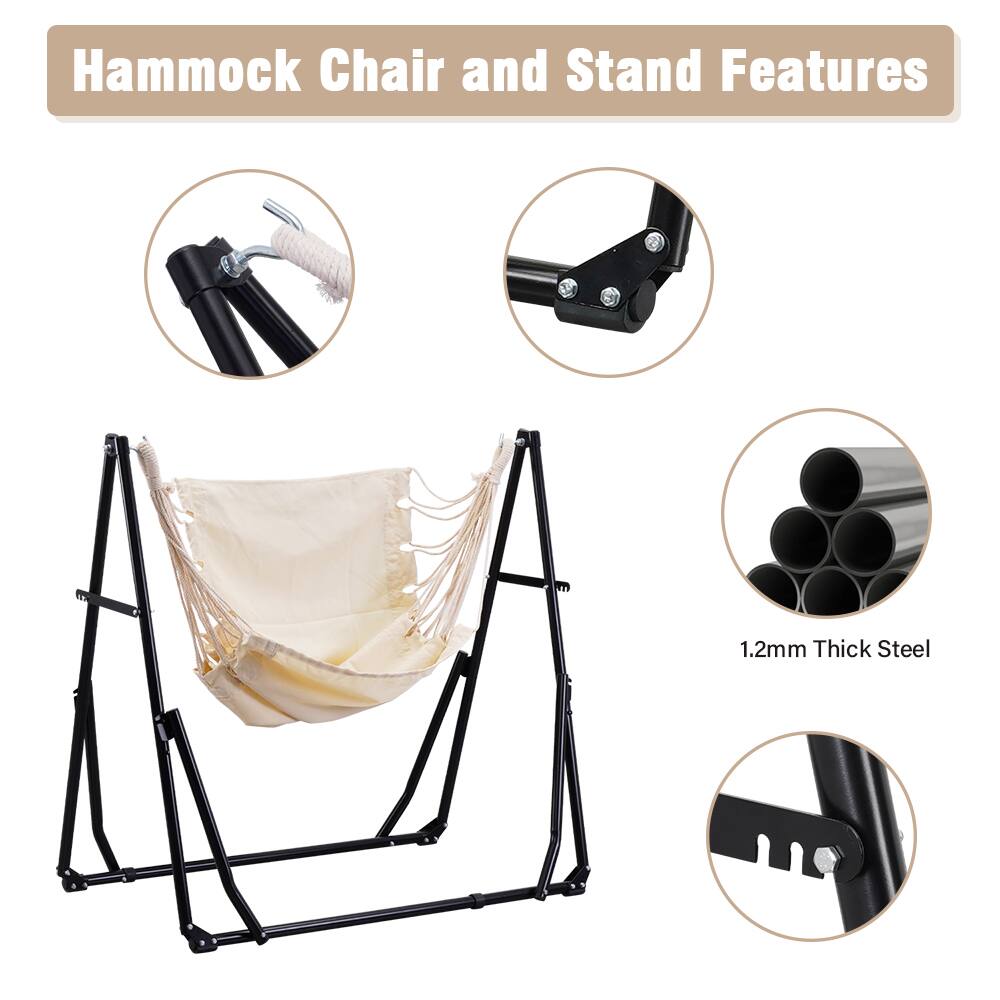 Hammock Chair and Stand Features
1.2mm Thick Steel