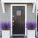 Angle. Auledio - 1 PCS Artificial lavender flowers, outdoor non-fading imitation plastic fake flowers, garden porch window box decoration - Purple.