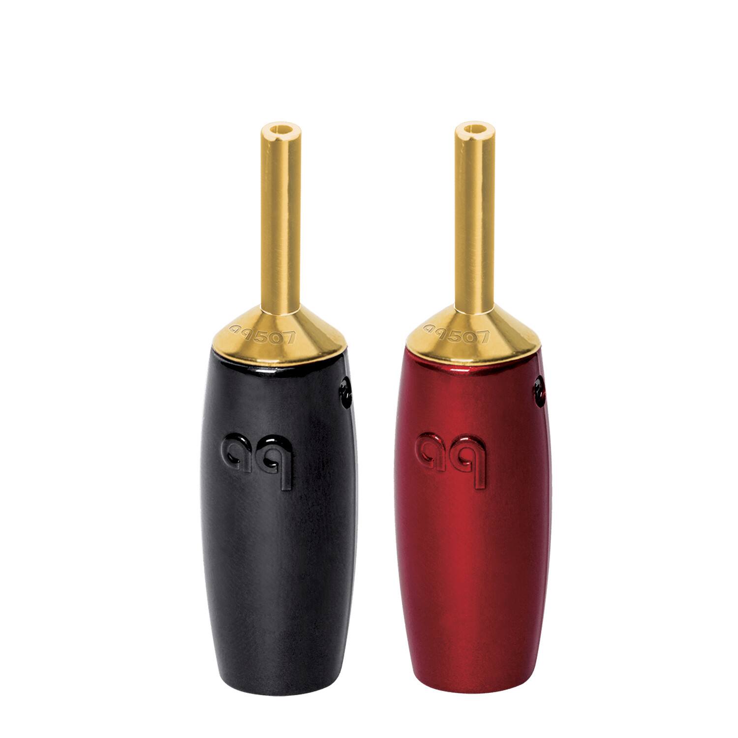 AudioQuest - 507 Series BananaSpeaker Connectors – Fits Standard Banana Jacks (Supports up to 7 AWG) - Gold