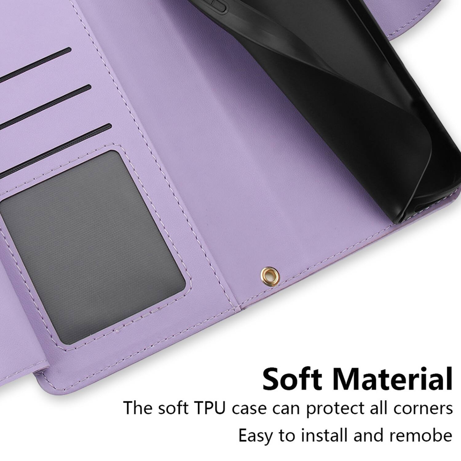 Soft Material  
The soft TPU case can protect all corners  
Easy to install and remove