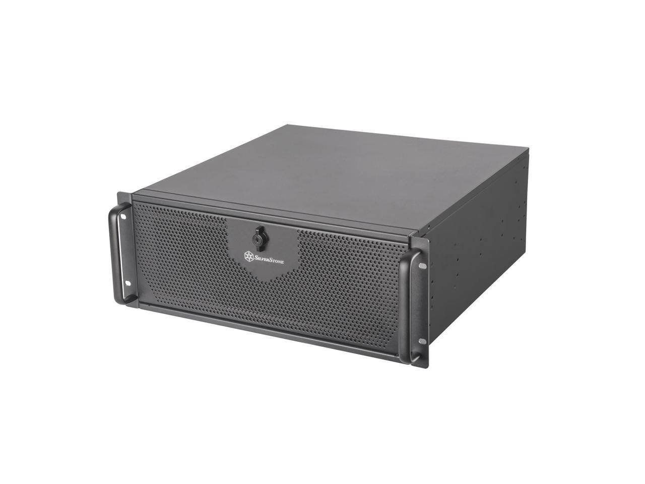 Front. SilverStone - SilverStone 4U rackmount server chassis with liquid cooling compatibility,RM42-502 - Silver.