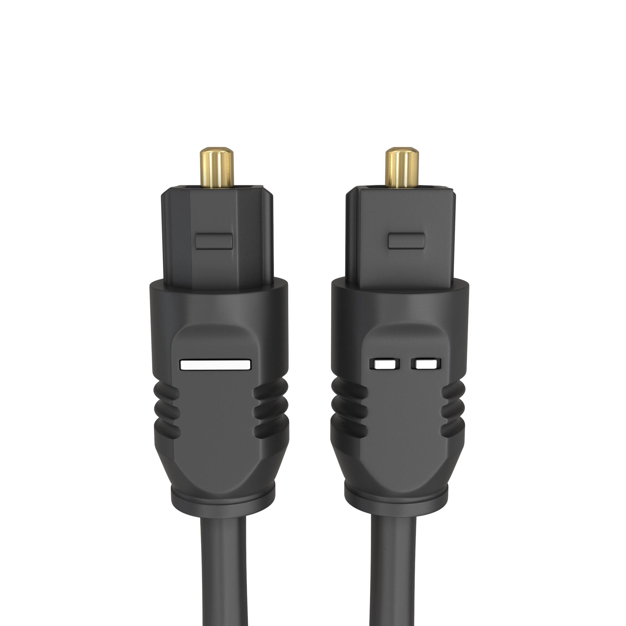 Back. Cmple.com - Cmple - Optical Audio Cable 1.5 ft Toslink Cable Fiber Optic Cable Optical Cord Digital S/PDIF Audio - Black.