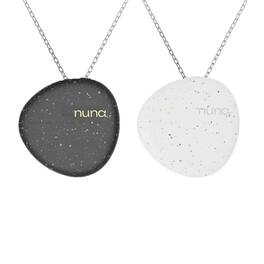 Nuna - Bundle of 2 - Pendant Emotion Tracking Necklace with Mood Visualization, Auto-Journaling and Meditation Support - Black and White - (2025)