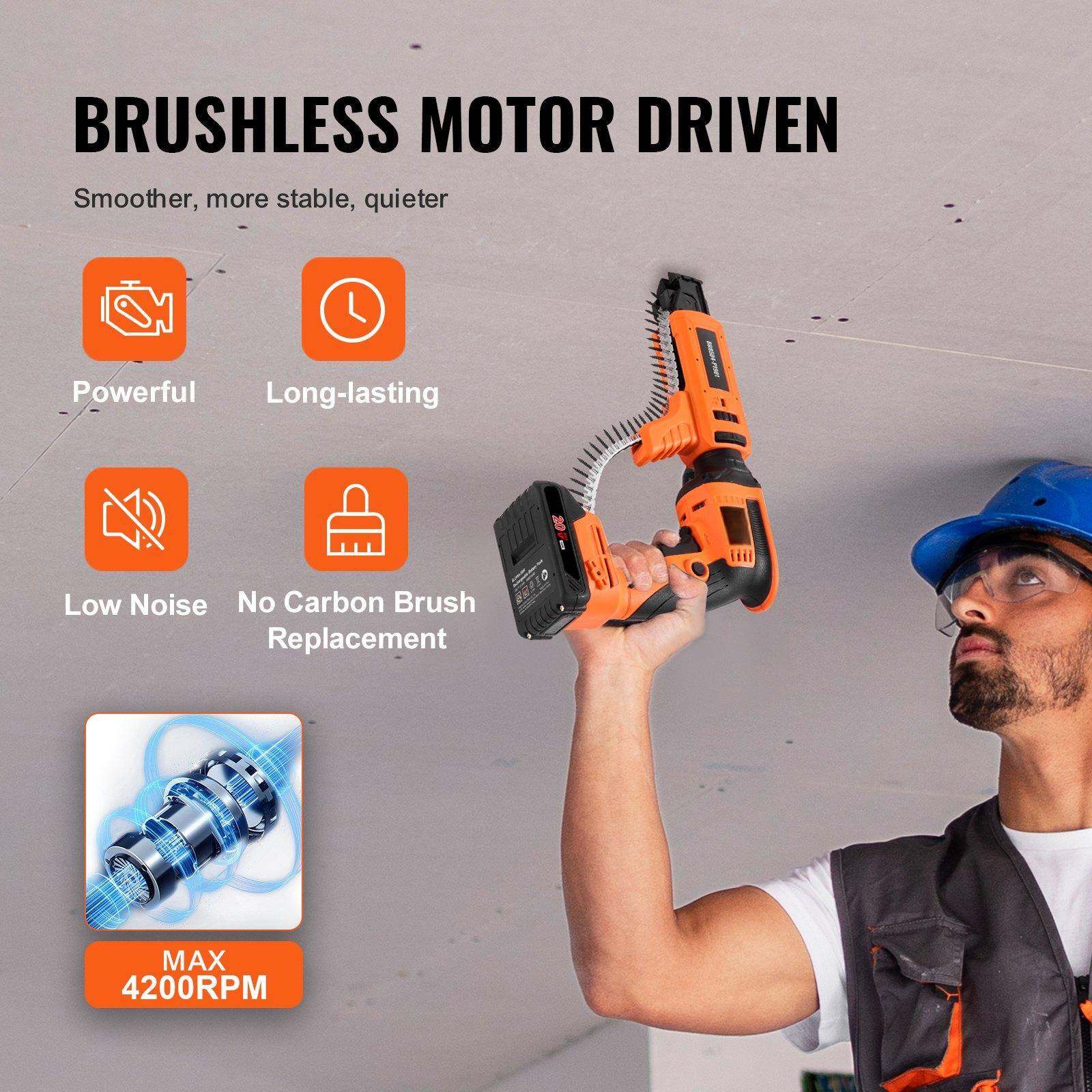BRUSHLESS MOTOR DRIVEN  
Smoother, more stable, quieter  

- Powerful  
- Long-lasting  
- Low Noise  
- No Carbon Brush Replacement  

MAX 4200RPM