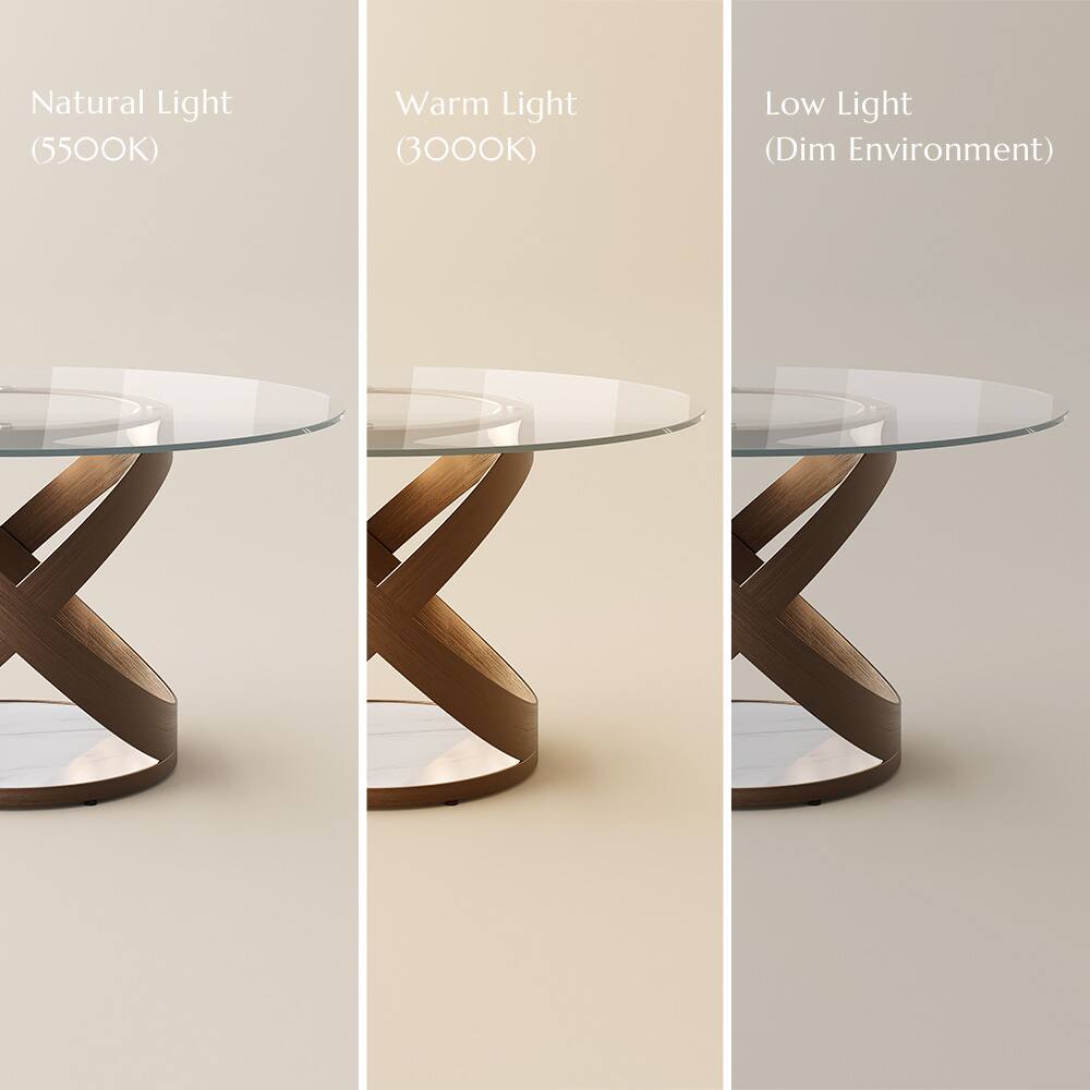 Natural Light (5500K)  
Warm Light (3000K)  
Low Light (Dim Environment)