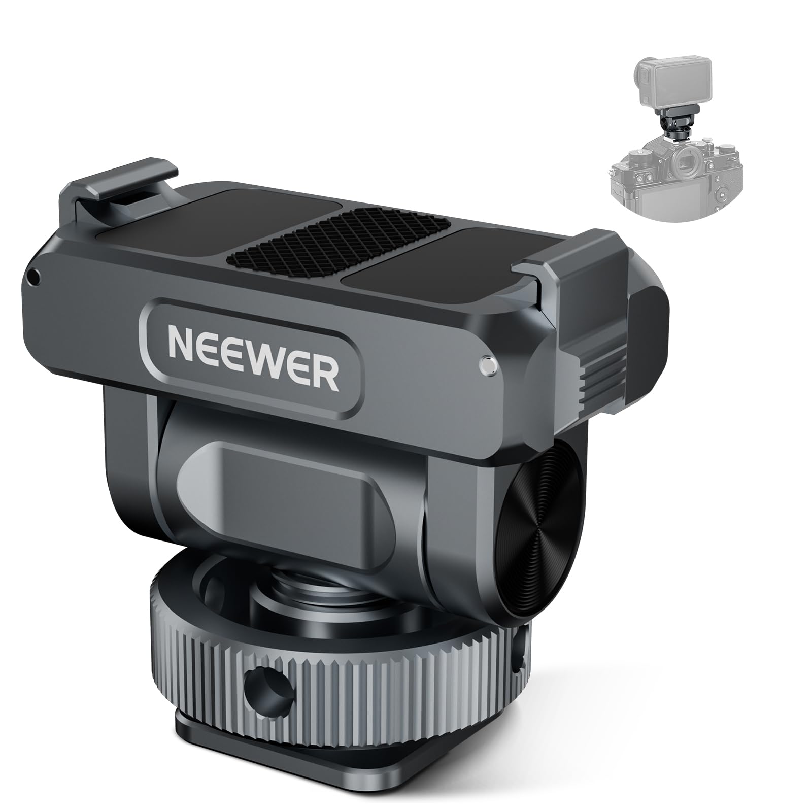Front. Neewer - AC012 Magnetic Mount for DJI Action w/ Cold Shoe.