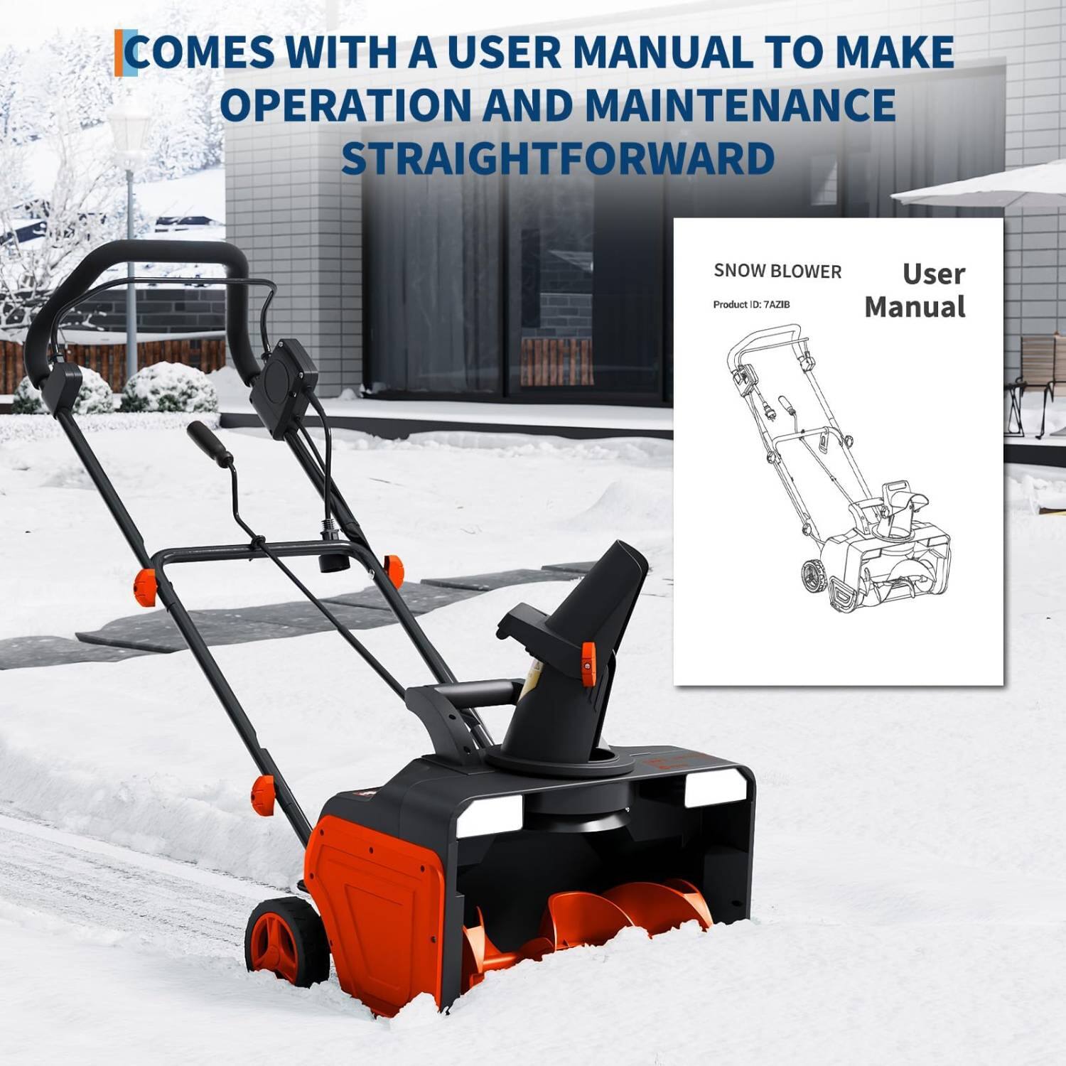 COMES WITH A USER MANUAL TO MAKE OPERATION AND MAINTENANCE STRAIGHTFORWARD

SNOW BLOWER  
User Manual  
Product ID: TAZ21B