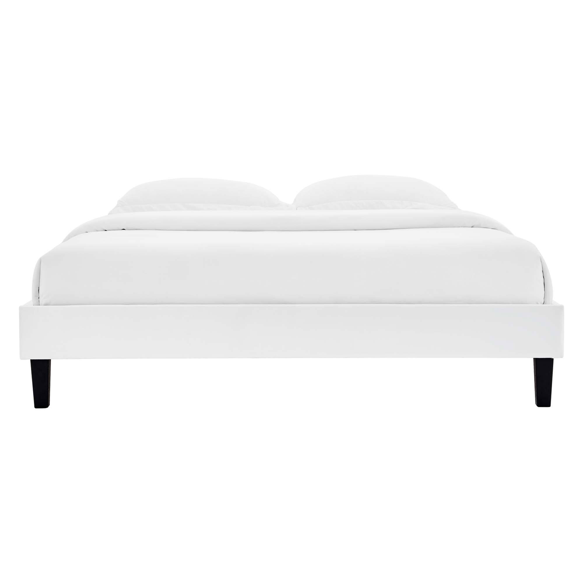 Alt View 5. Modway - Sienna Performance Velvet Twin Platform Bed - Gray.