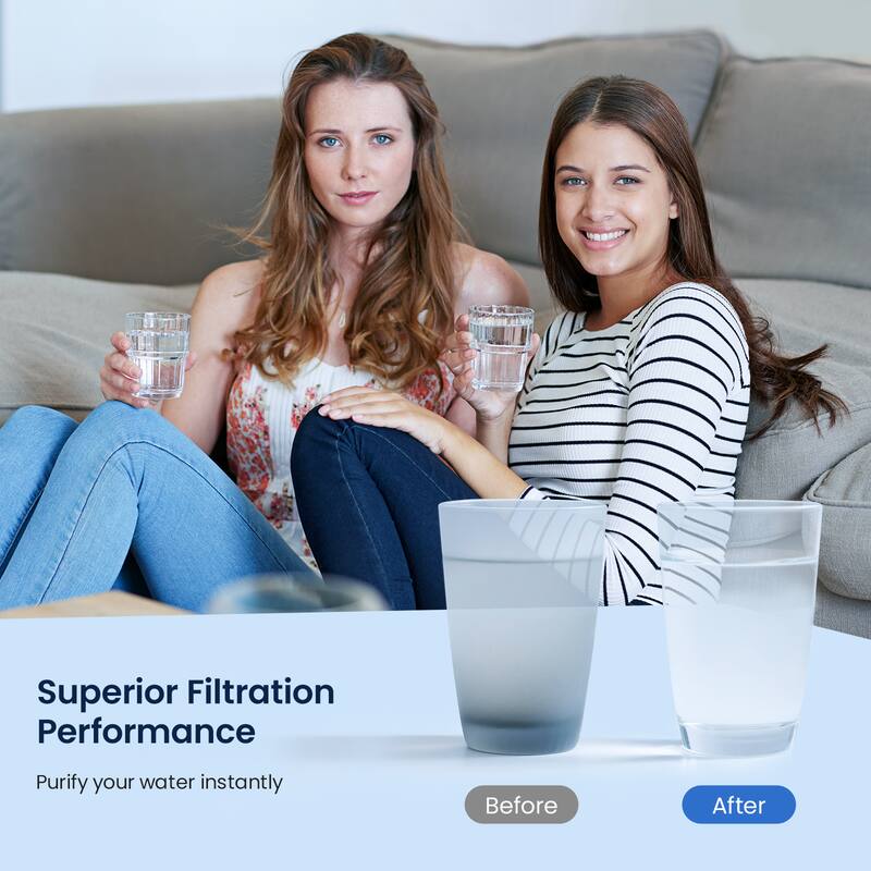 Superior Filtration Performance  
Purify your water instantly  
Before  
After