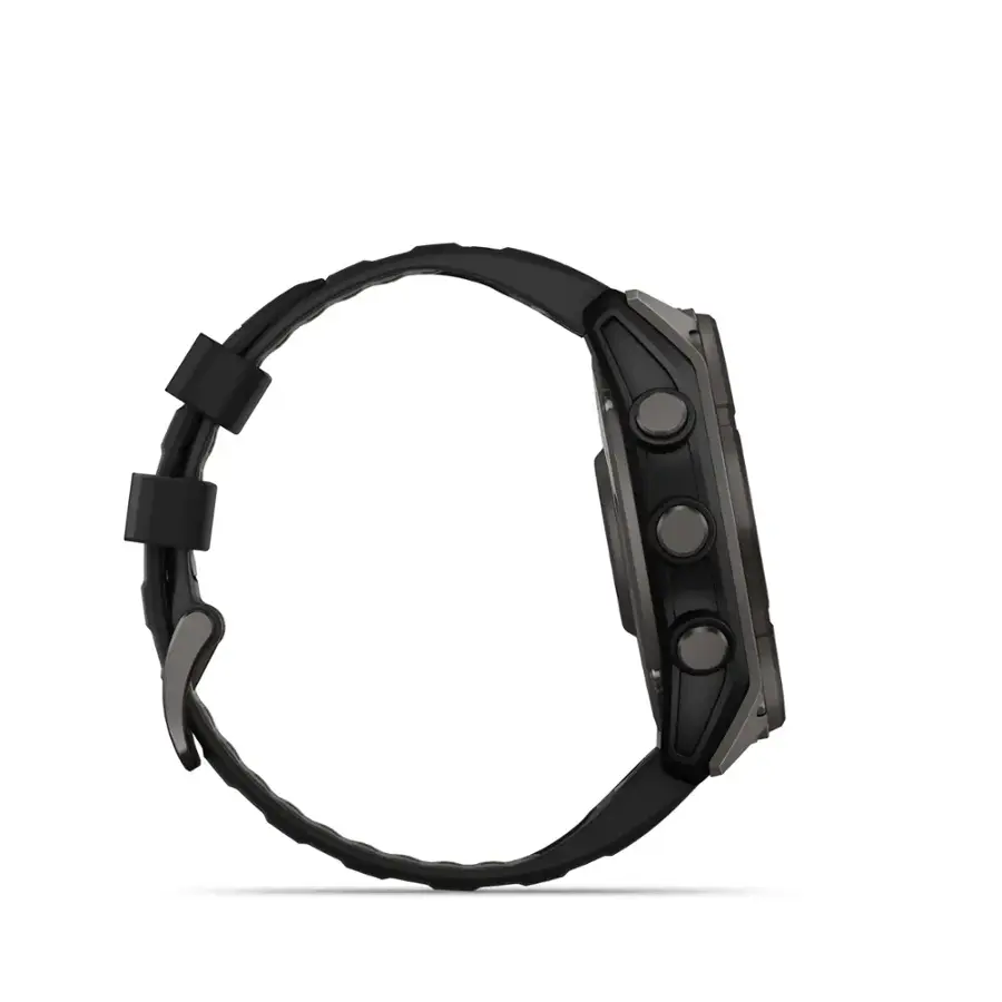 Alt View 6. Garmin - fēnix 8 Solar Sapphire GPS Smartwatch 51mm Fiber-reinforced polymer - Carbon Gray DLC Titanium.