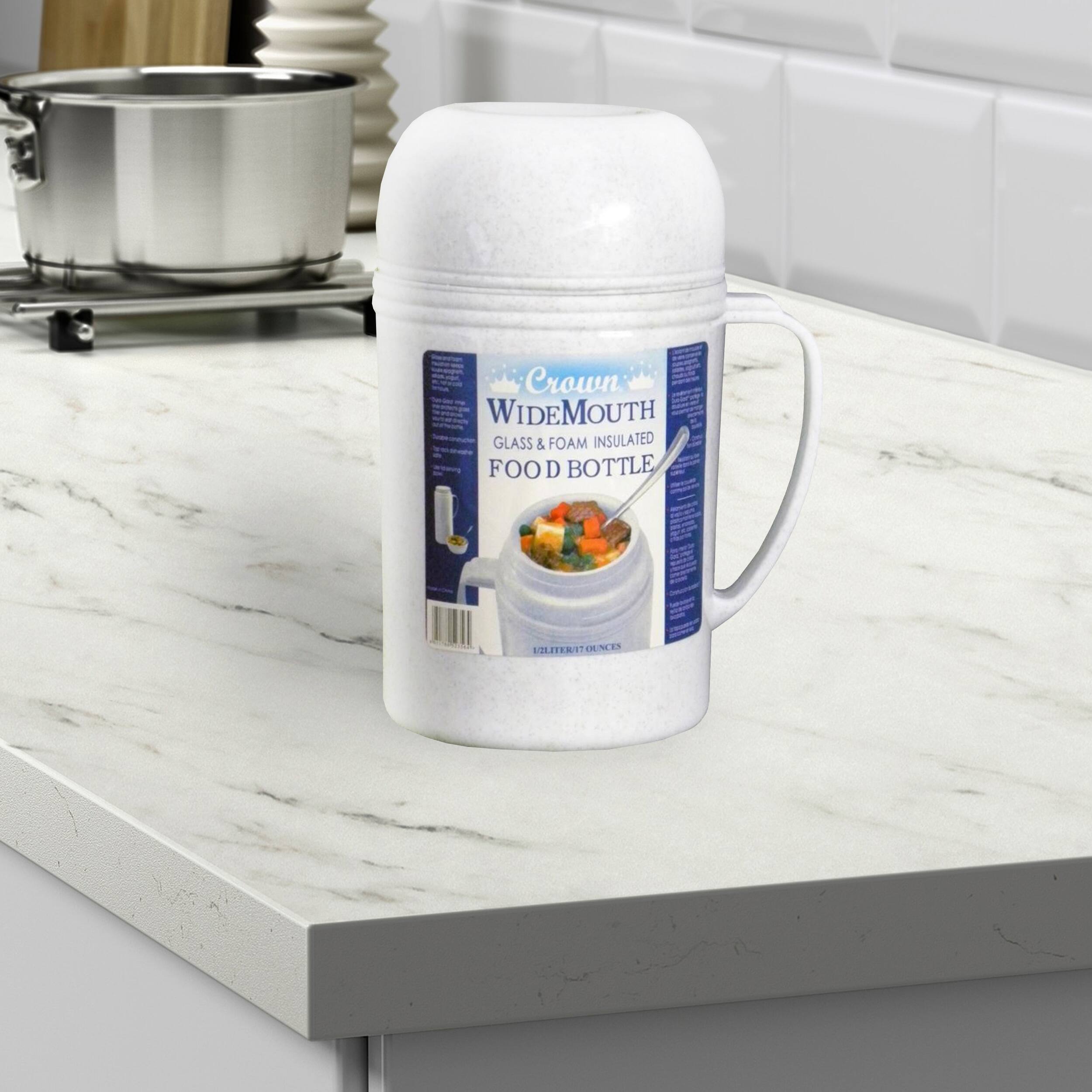 Crown WIDEMOUTH GLASS & FOAM INSULATED FOOD BOTTLE