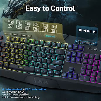 REDRAGON S101 4 Programmable Gaming Keyboard and Mouse Combo Set REDRAGON S101 4 Programmable Gaming Keyboard and Mouse Combo Set