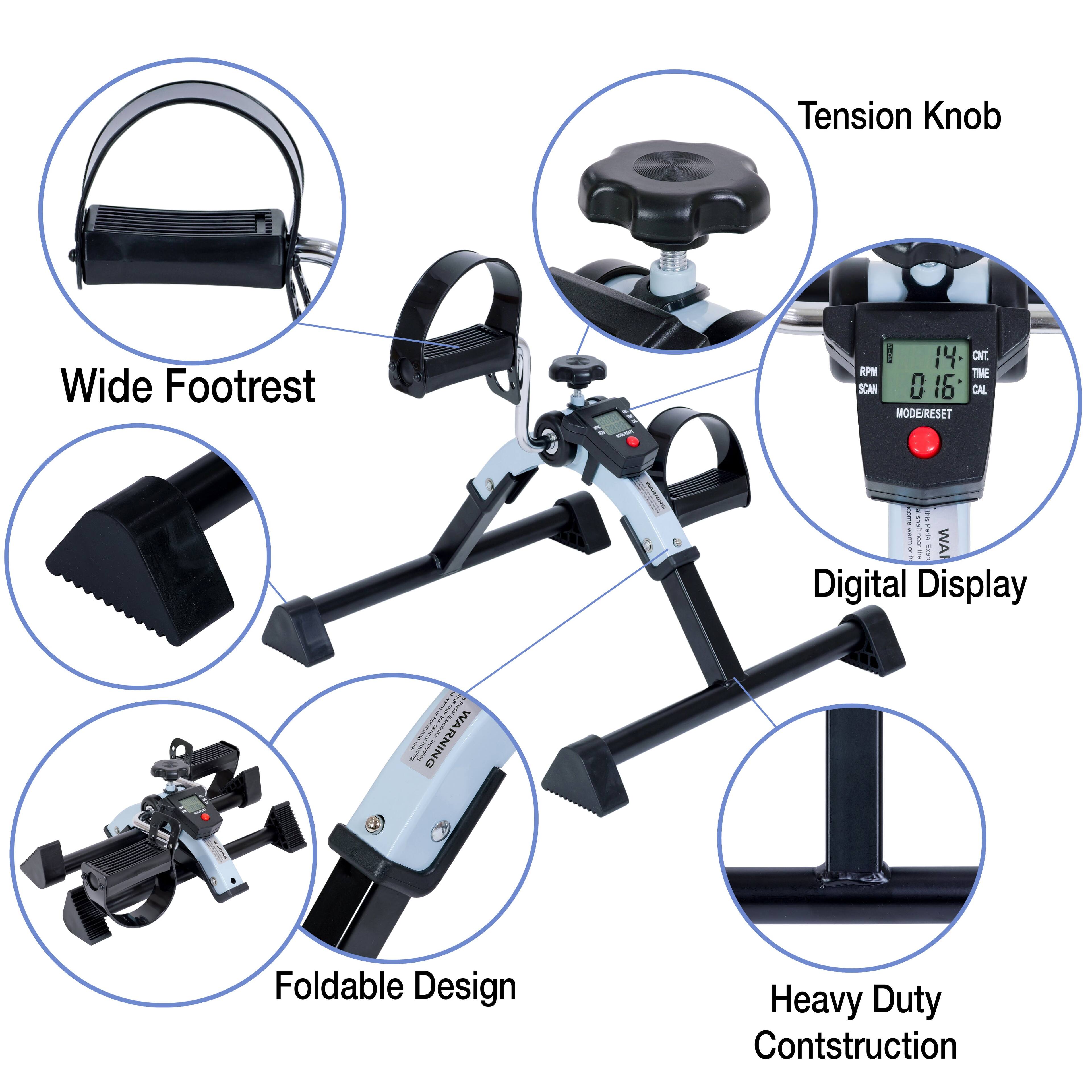 - Tension Knob
- Wide Footrest
- Digital Display
- Foldable Design
- Heavy Duty Construction

WARNING