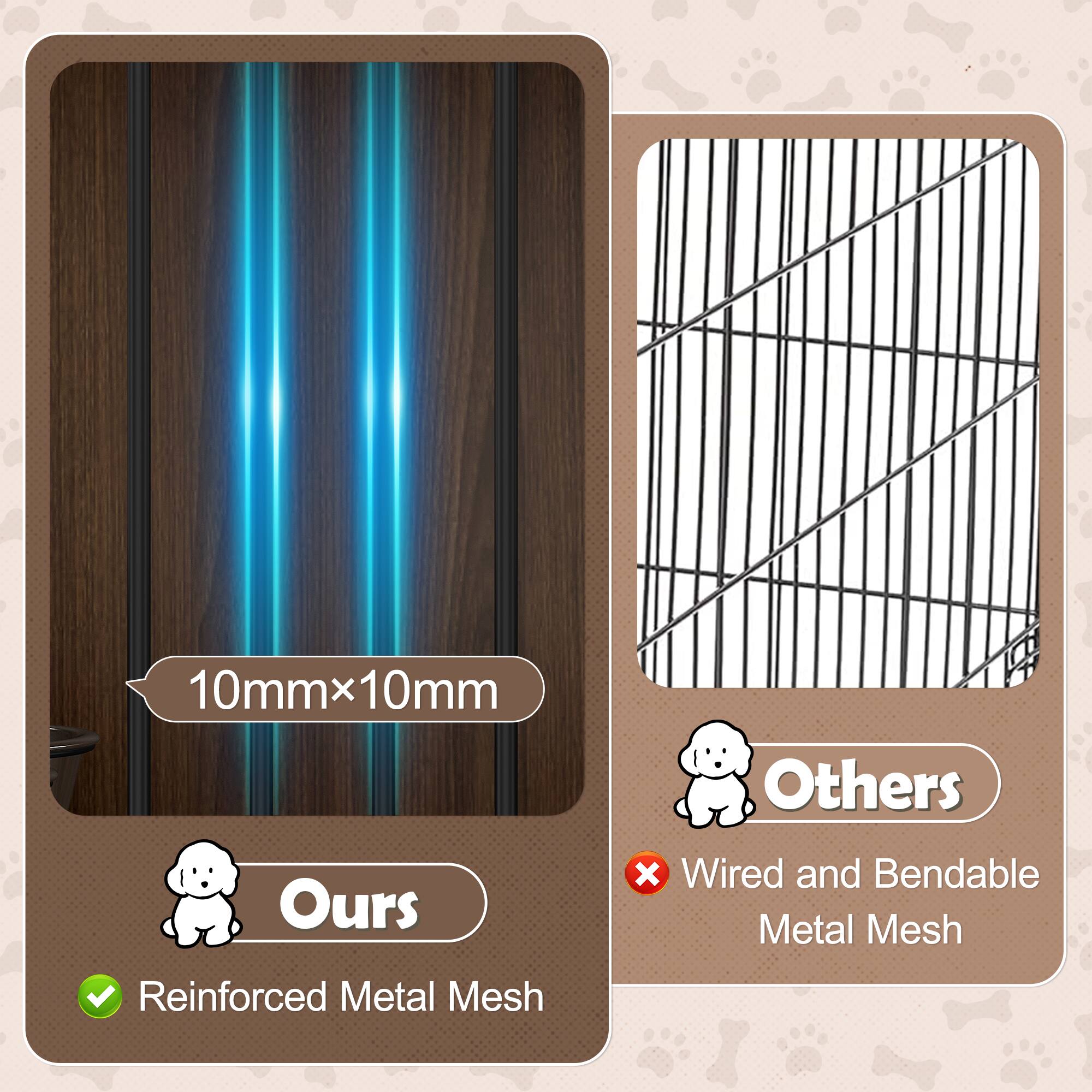 10mm x 10mm  
Ours: Reinforced Metal Mesh  
Others: Wired and Bendable Metal Mesh
