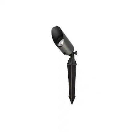 Front. Elitco Lighting - Outdoor 12V Cast Brass Spot Light, 2.25 inch Wide x 8 inch High - Dark Bronze.