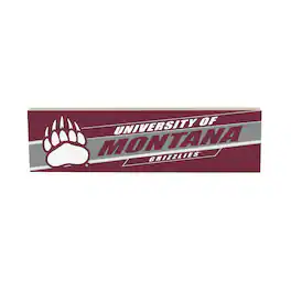 Evergreen Enterprises - Montana Grizzlies 5" x 18" Shadow Logo Wood Mantle Sign - Multicolor