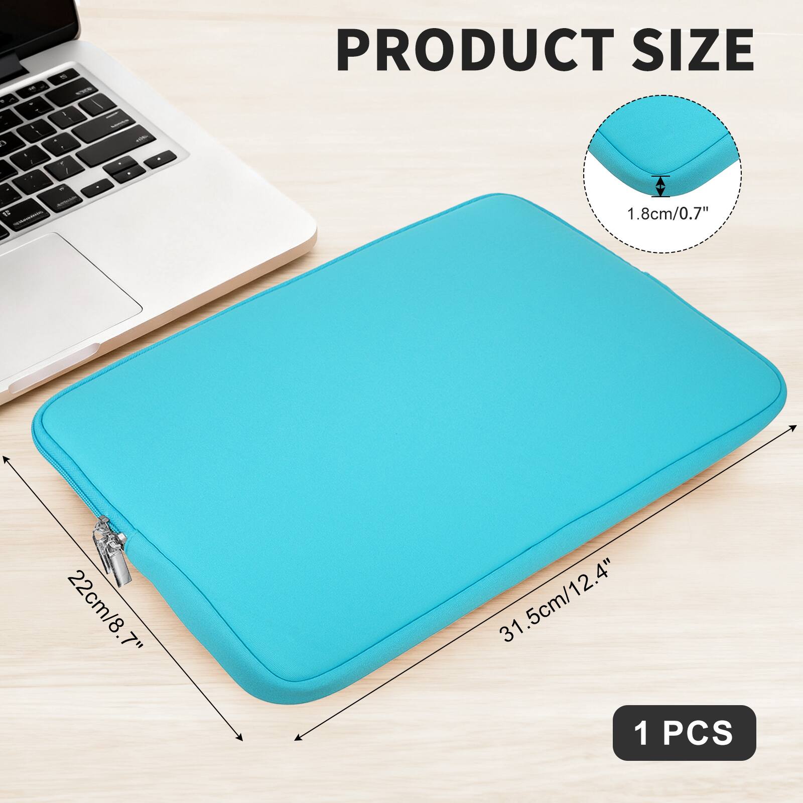 PRODUCT SIZE

1.8cm/0.7"  
22cm/8.7"  
31.5cm/12.4"  

1 PCS