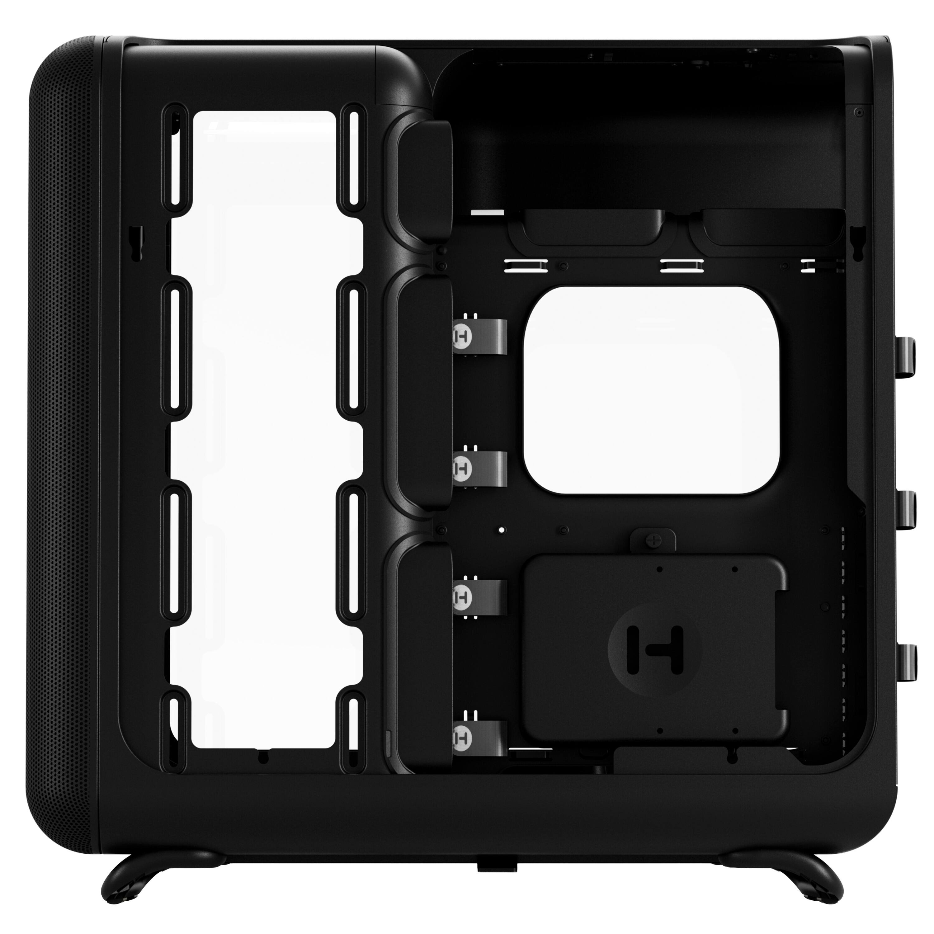 Left. HYTE - HYTE X50 Modern Performance ATX Mid-Tower PC Gaming Case - Pitch Black.