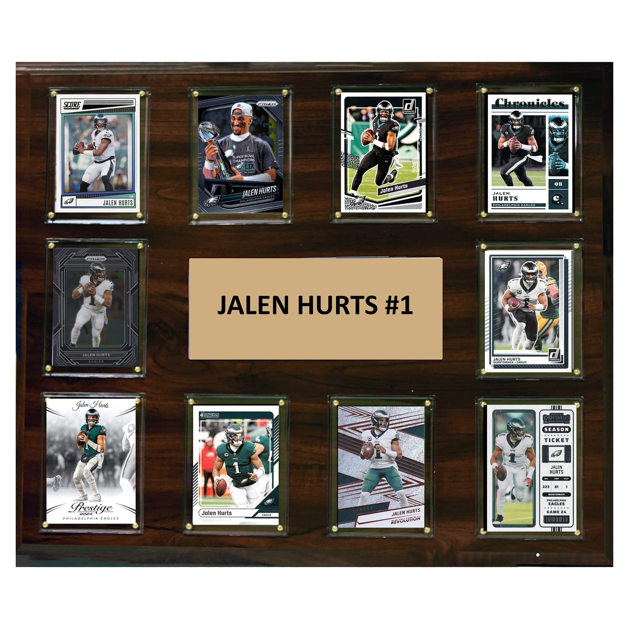 "C&I Collectibles - Jalen Hurts Philadelphia Eagles 15"" x 18"" Trading Card Plaque - Multicolor" price history on PriceWatchPro