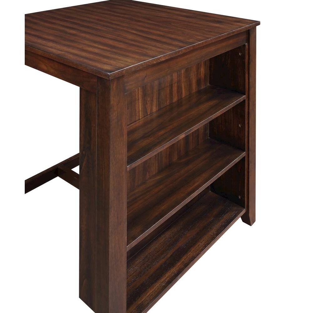 Alt View 6. FurniFact - Solid Wood Small Dining Table for 2 – Compact Table and Chairs Set - Cherry.