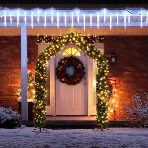 Alt View 7. Winado - 8.5FT Christmas PVC Arch Garland, Large Durable Archway Unlit for Home Outdoor Holiday Wedding Party Events Decorations - Green.