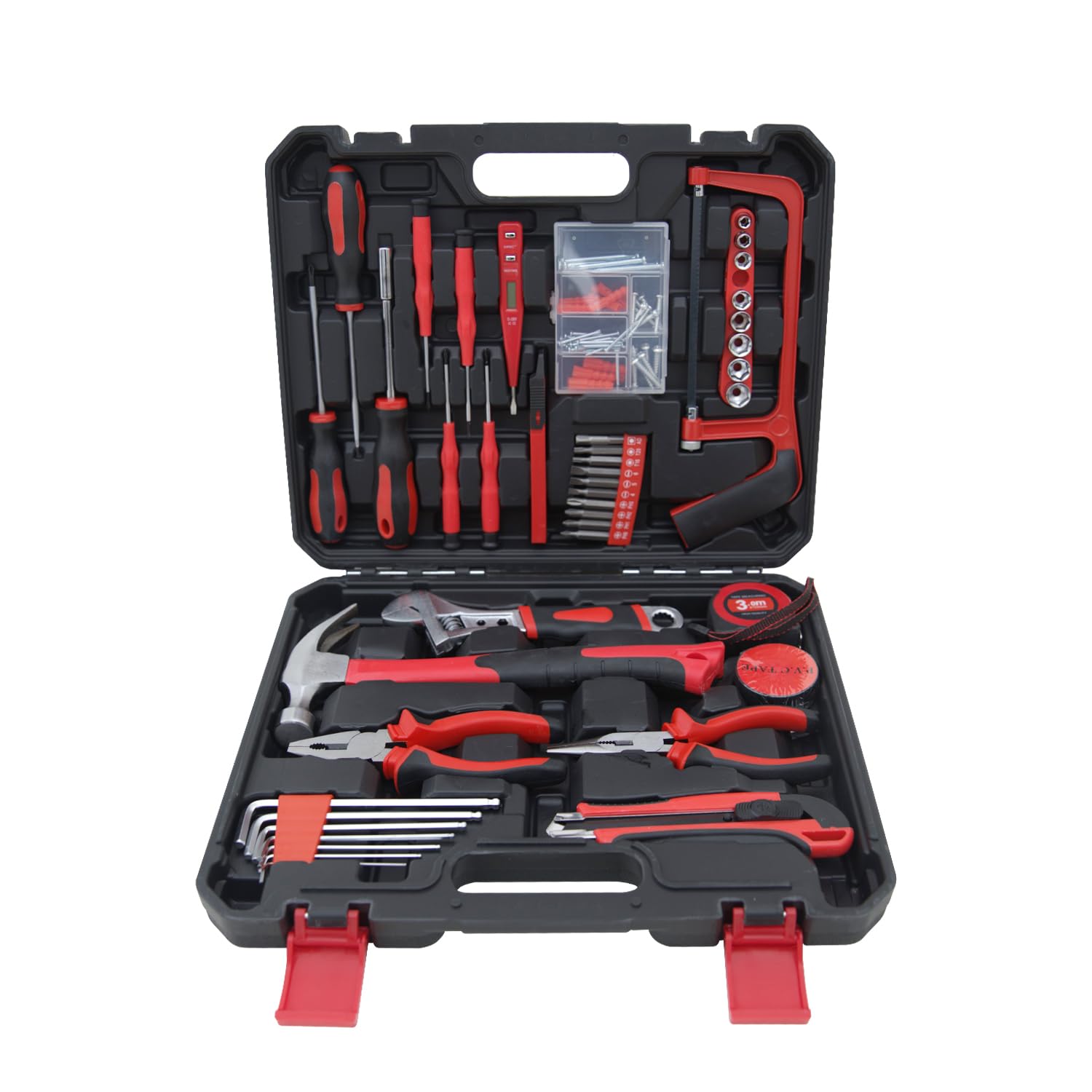 Front. Skar Audio - Household Tools Kit Home Repair Set With Plastic Toolbox Ideal For College Students Use & More - 108pcs.