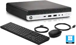 HP - Refurbished Excellent - EliteDesk 800 G5 Mini PC Desktop Computer, Intel Core i5-9500T, 16GB DDR4 RAM, 512GB SSD, Keyboard & Mouse, Win11 Pro - Black