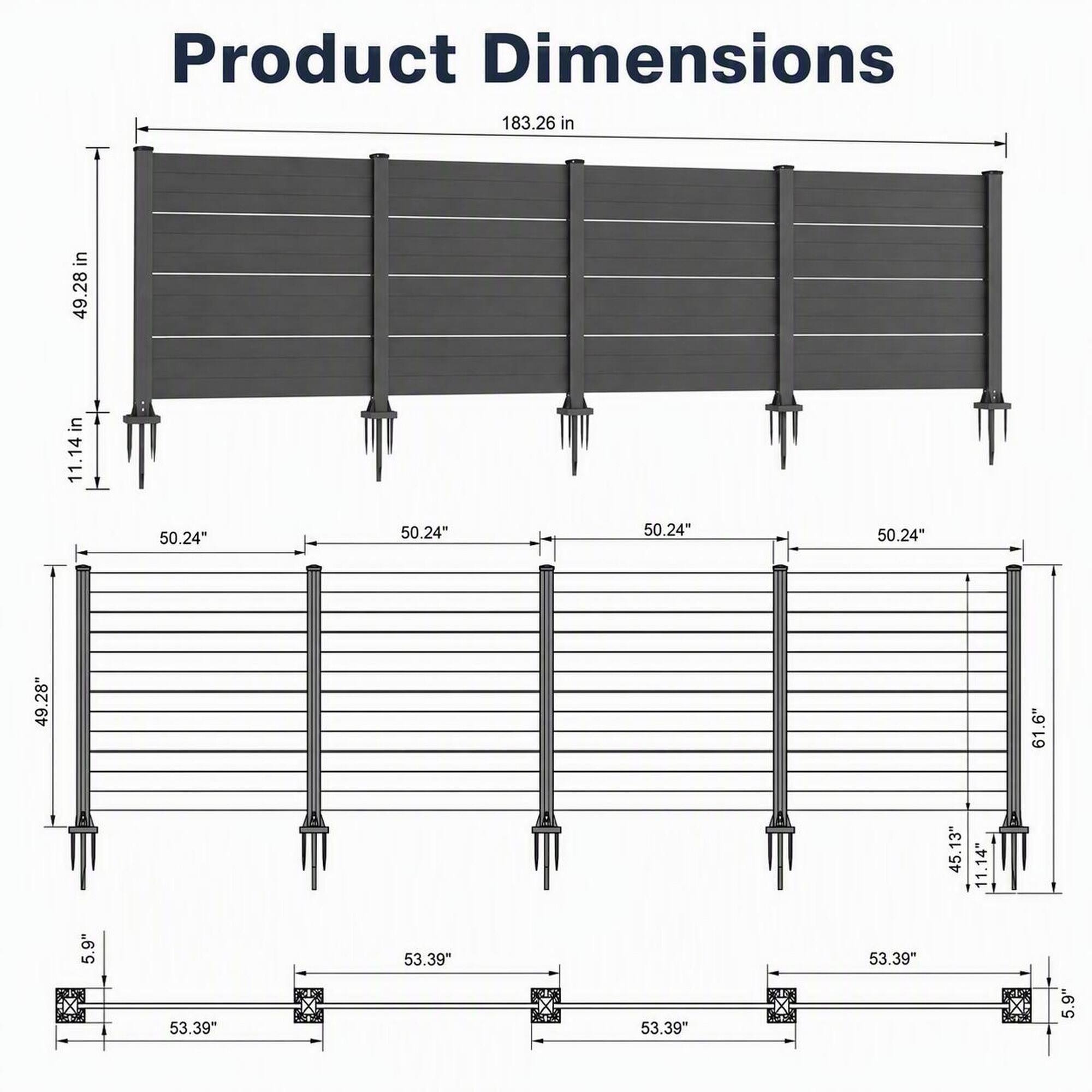 Product Dimensions

183.26 in
49.28 in
11.14 in
50.24"
50.24"
50.24"
50.24"
49.28"
5.9"
53.39"
53.39"
53.39"
53.39"
45.13"
11.14"
61.6"