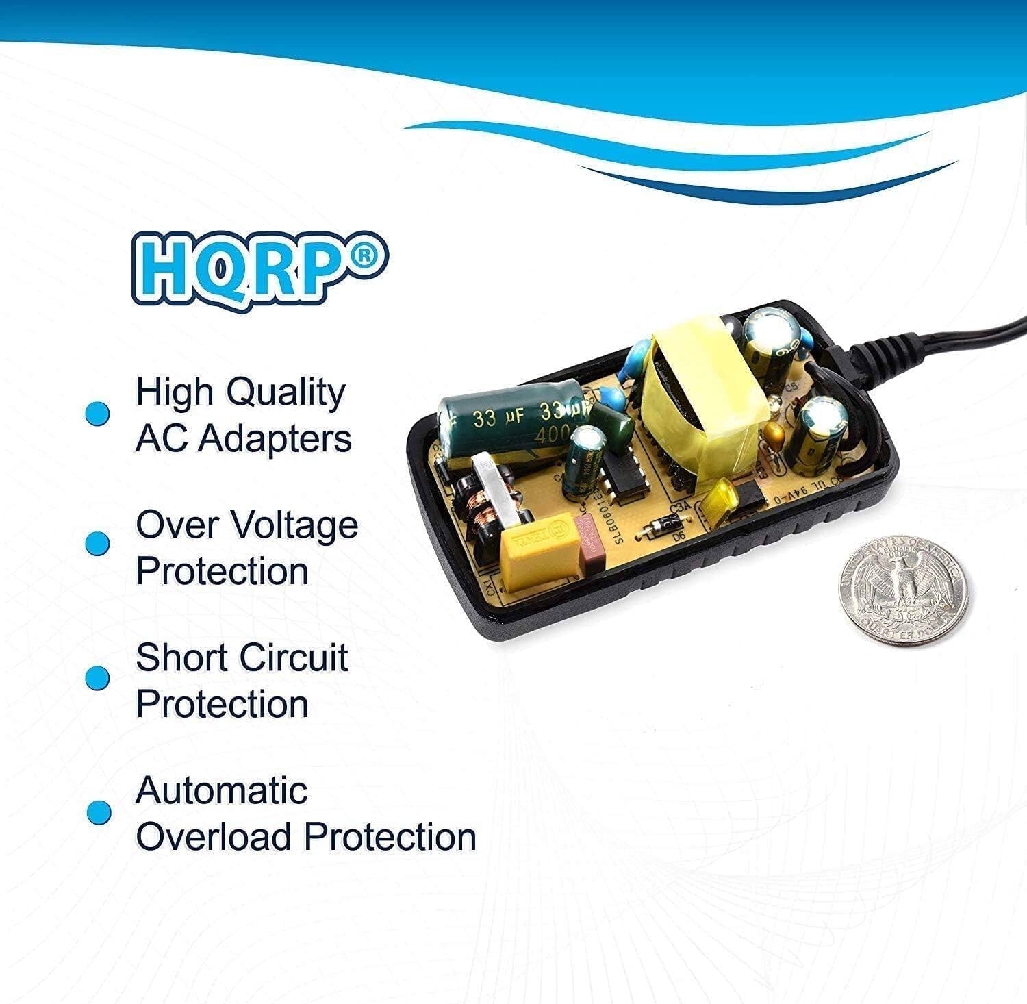 HQRP High Quality AC Adapters  
- Over Voltage Protection  
- Short Circuit Protection  
- Automatic Overload Protection