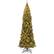 Alt View 18. Costway - 9 FT Pre-Lit Christmas Tree Slim Pencil Hinged with 500 Lights & 1298 Branch Tips - Green/White.