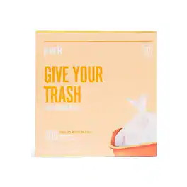 Perk - 10 Gallon Kitchen Trash Bag, 24" x 24", High Density, 0.36 mil, 300 Bags/Box - Clear