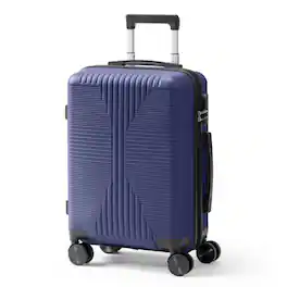 Winado - 20" Hardshell Carry On Luggage with Spinner Wheels Lightweight PP Hardside Small Suitcase with Built-in Lock - Navy Blue