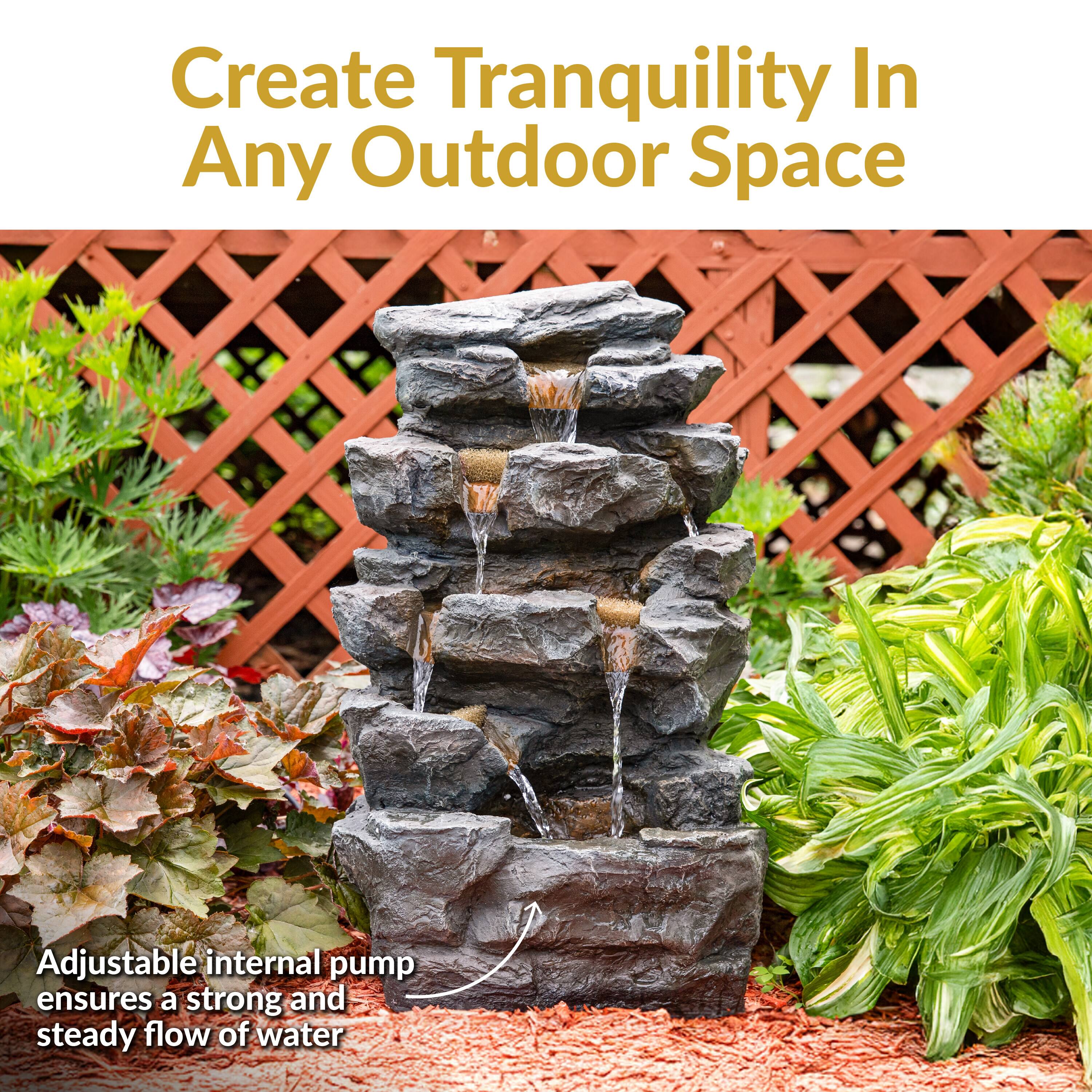Create Tranquility In Any Outdoor Space

Adjustable internal pump ensures a strong and steady flow of water