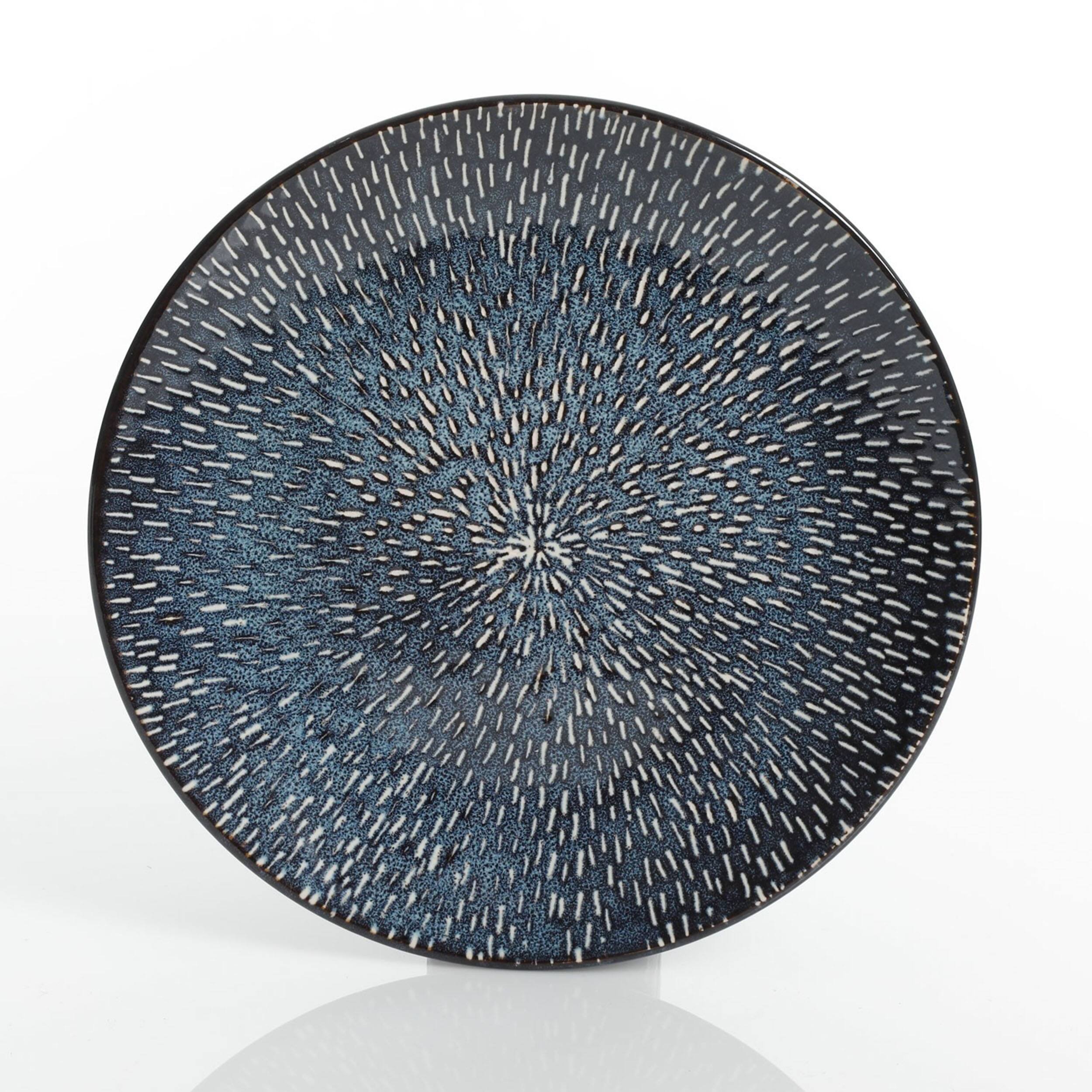 Alt View 7. Gibson - Gibson Elite Matisse 16 Piece Double Bowl Dinnerware Set, Cobalt - Blue.