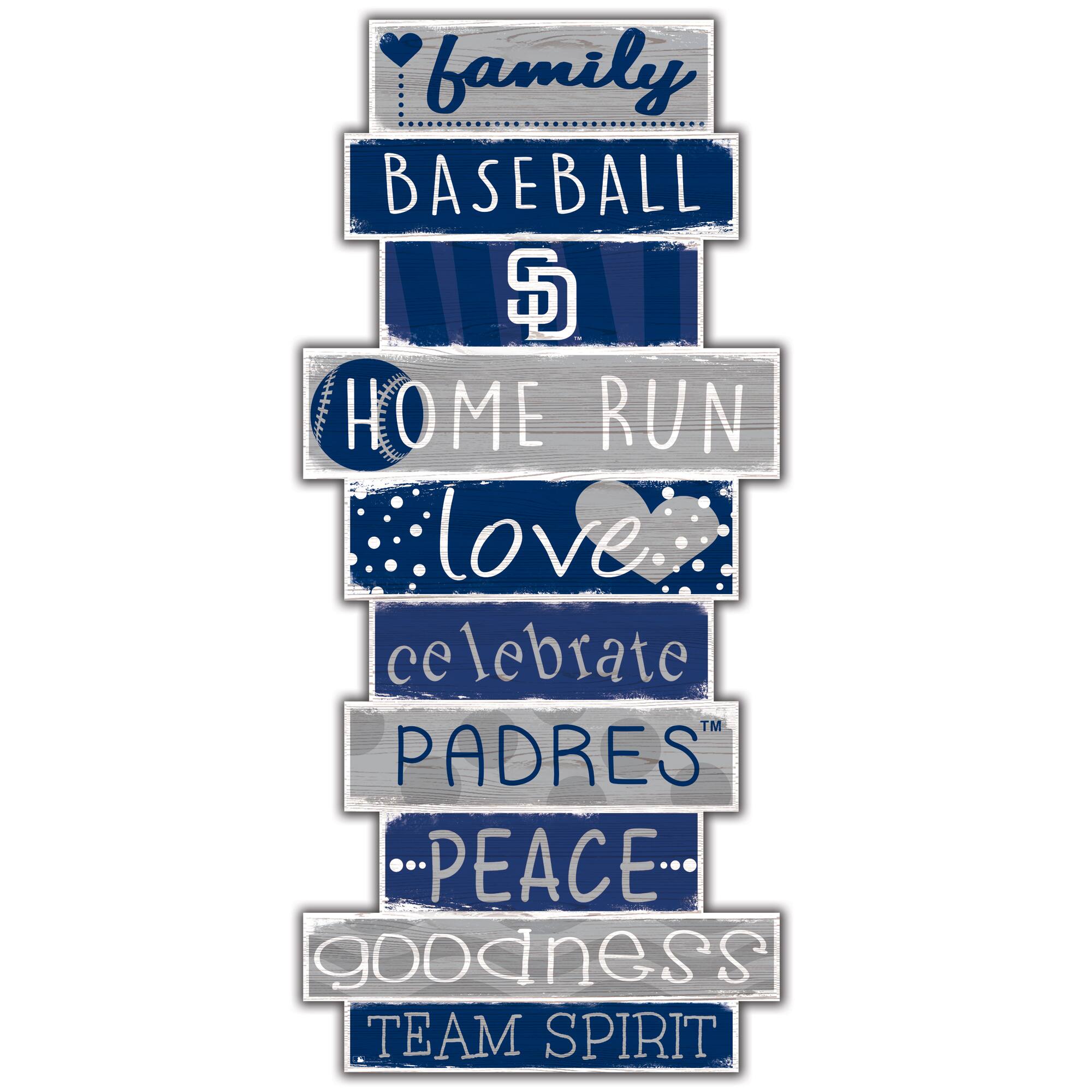 San Diego Padres 5'' x 24'' Celebrations Stack Sign