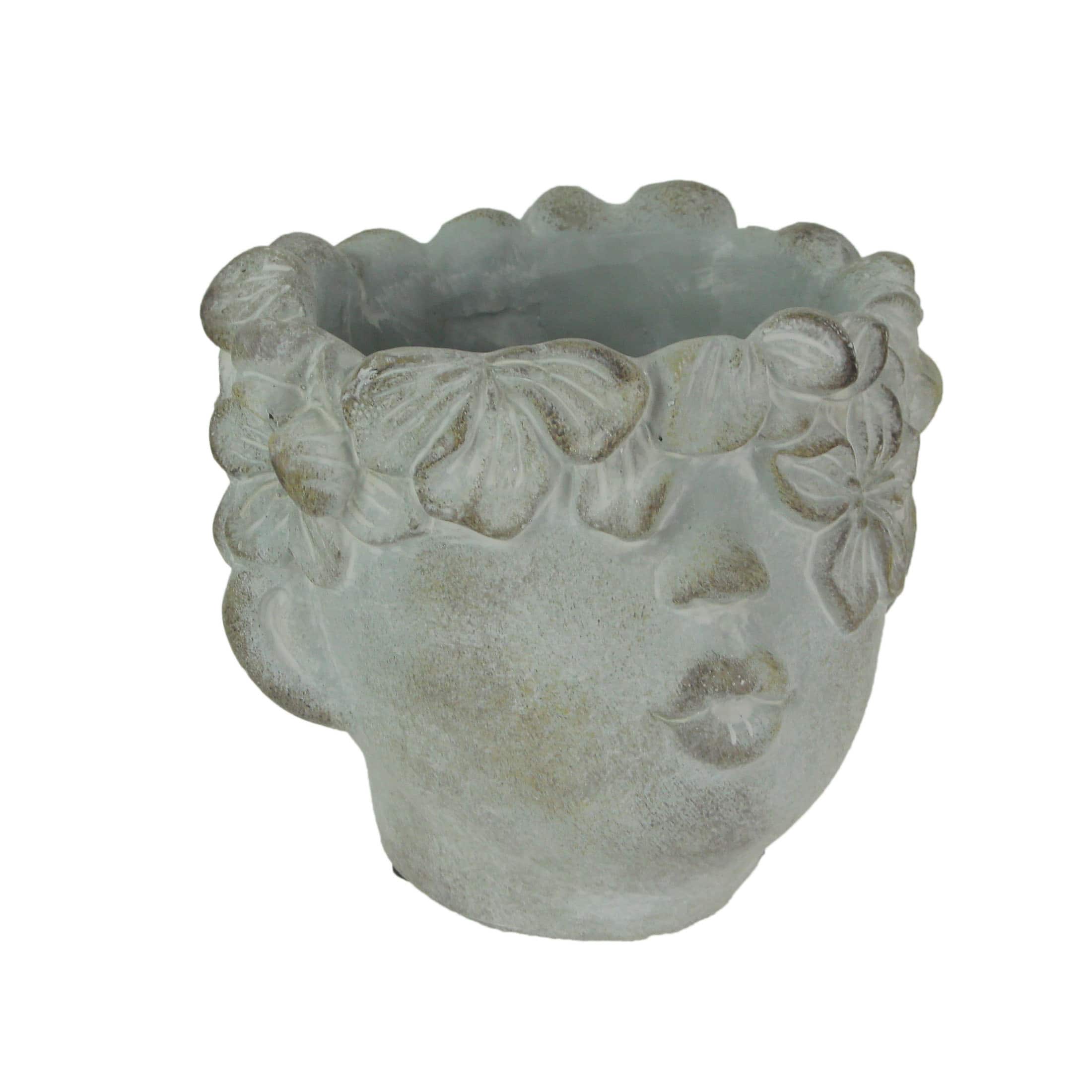 Mayrich Company - Pucker Up Concrete Head Kissing Face Mini Decor Succulent Planter 7 Inch Tall - Gray price history on PriceWatchPro