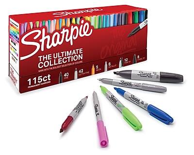 Sharpie  
The Ultimate Collection  
115ct Permanent Markers  
40 Ultra Fine  
42 Fine  
12 Medium  
8 Broad  
5 Neon  
8 Metallic  
Original