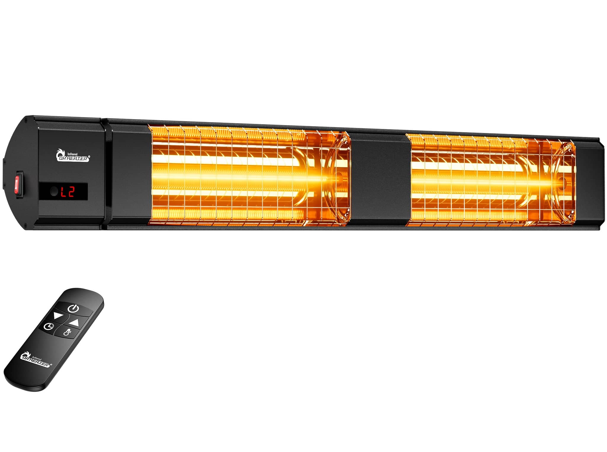 DR. INFRARED HEATER - DR-239 10,260 BTU Infrared Heater, 3000W 220–240V Indoor/Outdoor Heater with Remote for Patio, Garage - Black