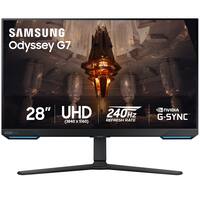 Samsung - Odyssey G7 28” 4K UHD IPS AMD FreeSync Premium Pro & G-Sync Compatible Smart 144Hz 1ms Gaming Monitor - Black - Front_Zoom