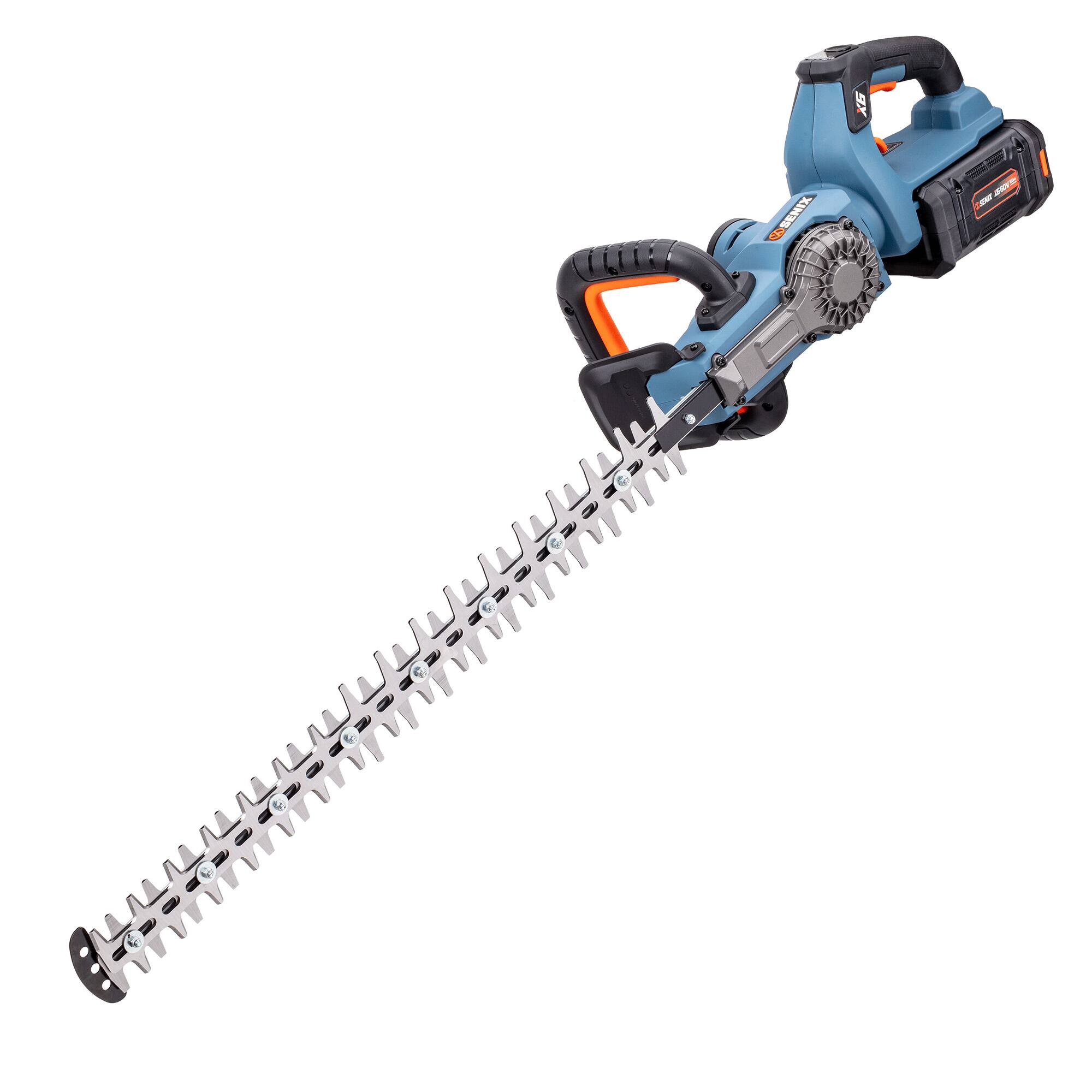 Alt View 9. SENIX - X6 60V Max* 26" Cordless Hedge Trimmer, Brushless (3.0 Ah Battery & Charger Included) - Blue.